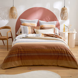 Linnea Niagara housse de couette Marron Coton 240 x 220 cm