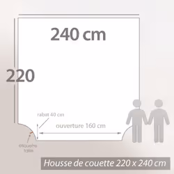Linnea Pénélope housse de couette Beige Coton 200 x 200 cm