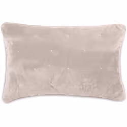 Housse de coussin 40x60 cm piquage points brodés GIPSY en velours blanc Naturel Plongez dans l'élégance et le confort avec la ...