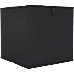 Linnea - Cube de rangement 30x30x30 cm uni collection simply noir 27L