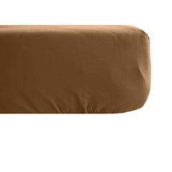 Drap housse uni percale de coton MANOIR Bonnet de 35 cm 80x200 cm