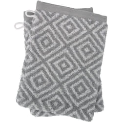 Lot de 2 gants de toilette symetrie coton Losanges