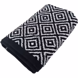 Serviette de toilette 50x100 cm SYMETRIE Noir Losanges Découvrez la collection SYMETRIE : des motifs géométriques élégants qu ...