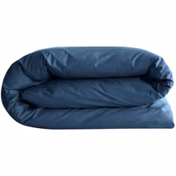 Housse de couette 260x240 cm uni percale de coton MANOIR bleu Marine La housse de couette de dimensions 260x240 cm de la coll ...