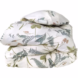 Housse de couette 240x220 cm collection FééRIE en percale de coton Plongez dans un jardin enchanté où la nature déploie toute ...