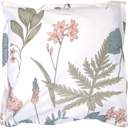 Taie d'oreiller 65x65 cm collection FÉÉRIE en percale de coton Plongez dans un jardin enchanté où la nature déploie toute sa  ...