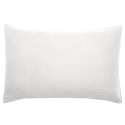 Housse de coussin 40x60 cm coton collection PAROS blanc neige