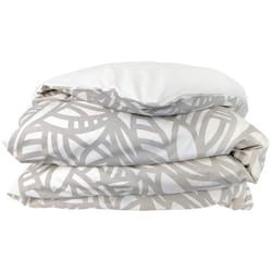 Housse de couette 300x240 cm coton lavé SERENA Beige écru