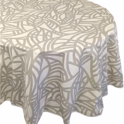 Nappe ovale ÉVA 170x240 cm beige écru Ajoutez une touche d'élégance et de raffinement à votre table avec la nappe "EVA". Cett ...