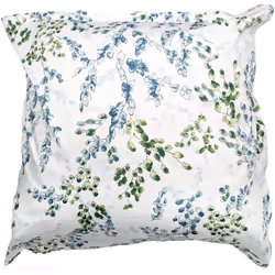 Taie d'oreiller 65x65 cm satin ANGÈLE tilleul Plongez dans un monde de rêverie et d'élégance florale avec notre collection AN ...