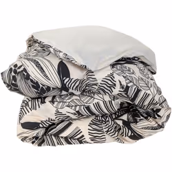 Housse de couette 260x240 cm percale de coton ALBA beige/noir Transformez votre chambre à coucher en un jardin luxuriant avec ...