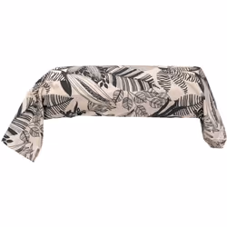 Taie de traversin 140x43 cm percale de coton ALBA beige/noir Transformez votre chambre à coucher en un jardin luxuriant avec ...