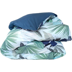 Housse de couette percale de coton moorea pacific bleu cobalt 260x240 cm