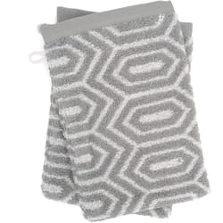 Lot de 2 gants de toilette symetrie coton Alvéoles