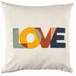 Coussin déhoussable 40x40 cm collection COLOR modèle Love multicolore
