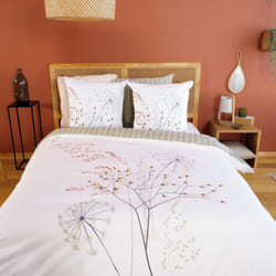 Linnea - Parure de lit soliflore coton Taie 63x63 cm 240x220 cm