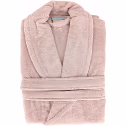 PEIGNOIR ADULTE COL CHÂLE COLLECTION NAIA TAILLE XL COLORIS rose rose Un peignoir d'intérieur en coton épais, coloris rose, o ...