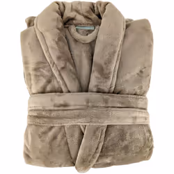 PEIGNOIR ADULTE COL CHÂLE COLLECTION DORIS TAILLE M COLORIS marron mouflon Un peignoir d'intérieur léger en micro-fourrure, c ...