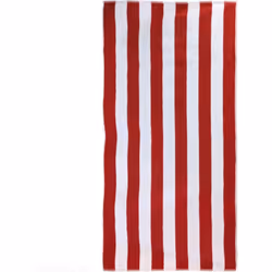 Drap de plage à rayures 75x150 cm 100% coton collection ELBE rouge Plongez dans l'été avec notre collection ELBE de draps de ...
