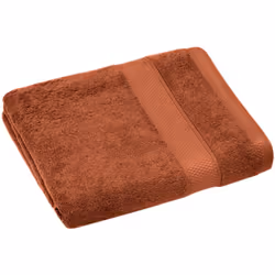 Serviette de toilette 50x90 cm NAÏA orange Argile Plongez dans le confort absolu avec notre élégante collection de linge de b ...