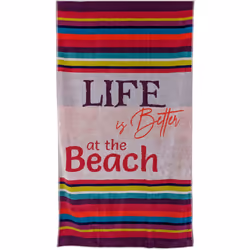 Drap de plage 100x180 cm en velours PONZA multicolore Plongez dans l'esprit ensoleillé de la collection PONZA avec ce magnifi ...