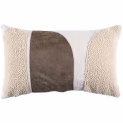 Coussin bicolore moderne 30x50 cm collection CRUSH beige et crème joutez une touche d'élégance et de confort à votre intérieu ...