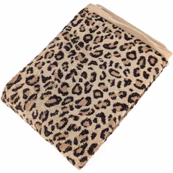Serviette de toilette 50x100 cm pur coton collection LEOPARD beige Plongez dans l'univers sauvage et élégant de la collection ...