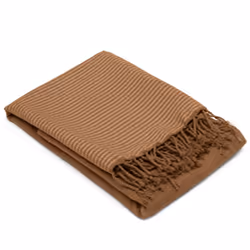 Drap de plage fouta NID D'ABEILLE 100x200 cm 100% coton 230 g/m2 marron Cognac Découvrez la Fouta de la Collection NID D'ABEI ...