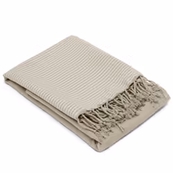 Drap de plage fouta NID D'ABEILLE 100x200 cm 100% coton 230 g/m2 gris Craie Découvrez la Fouta de la Collection NID D'ABEILLE ...