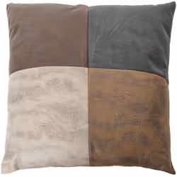 Coussin patchwork polyester 40x40 cm collection TIM nuances de marron Vous aimez les designs originaux ? Ce joli coussin dého ...