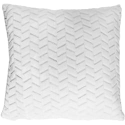 Linnea - Coussin chevron polyester 40x40 cm collection adam imitation fourrure blanc