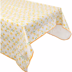Nappe de table rectangulaire 160x130cm antitaches BLOOM BLOOM jaune Faites entrer le printemps dans votre salle à manger avec ...
