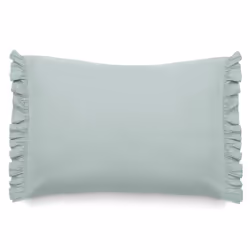 Housse de coussin en mousseline de coton 40x60 cm cm + 5 cm ELZA gris lichen