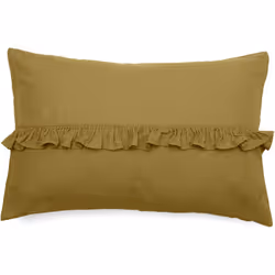 Housse de coussin en mousseline de coton 40x60 cm cm + 5 cm ELZA blanc neige La Collection ELZA vous propose des housses de c ...