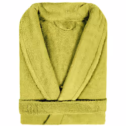 PEIGNOIR ADULTE COL CHALE COLLECTION PURE TAILLE S TEINTE citron vert Un peignoir adulte au style épuré, en éponge 100% coton ...