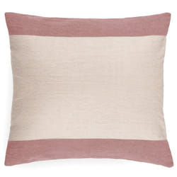 Housse de coussin en coton fil teint 45x45 cm cm collection JANIS rose