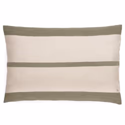Housse de coussin en coton fil teint 55x80 cm cm JANIS vert mousse