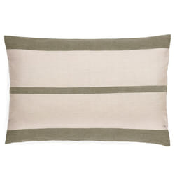 Housse de coussin en coton fil teint 55x80 cm cm JANIS vert mousse