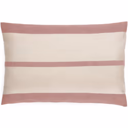 Housse de coussin en coton fil teint 55x80 cm cm collection JANIS rose Apportez une touche d'élégance moderne à votre intérie ...
