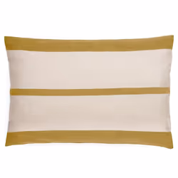 Housse de coussin en coton fil teint 55x80 cm cm JANIS jaune jasmin
