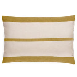 Housse de coussin en coton fil teint 55x80 cm cm JANIS jaune jasmin