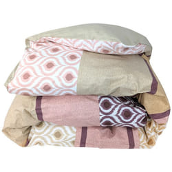 Housse de couette 300x240 cm coton INOUK rose/beige