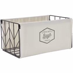 Panier de rangement "Mon petit bazar" 35x18x23 cm VASSILI grise Ce bac de rangement pliable est la solution idéale pour organ ...