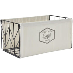 Panier de rangement 'Mon petit bazar' 35x18x23 cm vassili grise