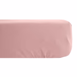 Drap housse uni 160x200 cm 100% percale de coton MANOIR Rose bonnet 40