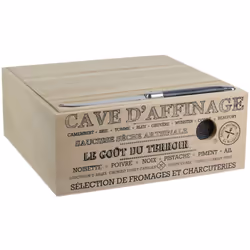 Cave à fromage avec couteau collection LE GOÛT DU TERROIR bois et noir Amateurs de fromages, voici l'accessoire ultime pour s ...