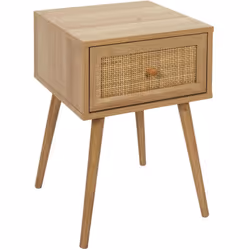 Table de chevet 1 tiroir en bois collection ASTORIA marron bois Ajoutez une touche de style à votre chambre avec la table de  ...