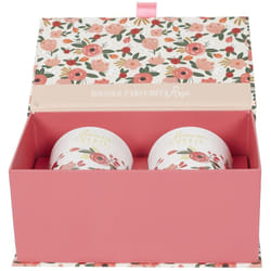 Linnea - Coffret cadeau 2 bougies parfumées senteur rose maman cherie rose