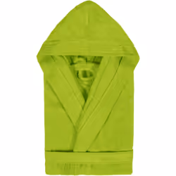 PEIGNOIR A CAPUCHE COLLECTION COOL TAILLE S vert Pistache Un peignoir adulte au style épuré, en coton velours, éponge légère  ...
