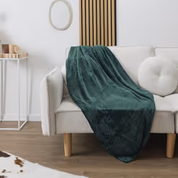 Plaid flanelle collection TREE 120x150 cm vert sapin